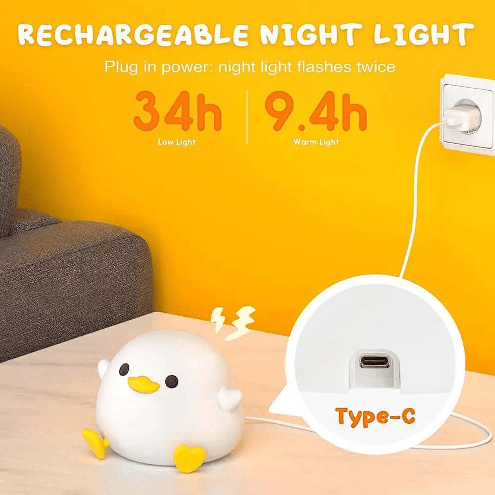 Soft Duck Night Light Lamp - Banana Duck