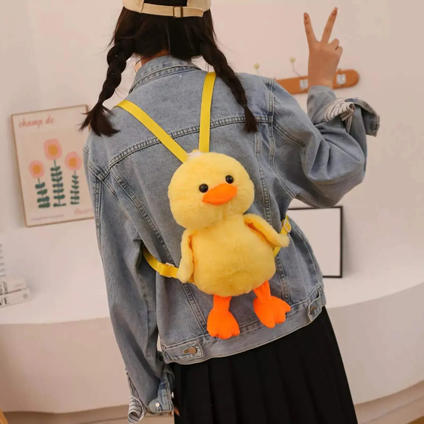 Cute Duck Plush Backpack - Banana Duck