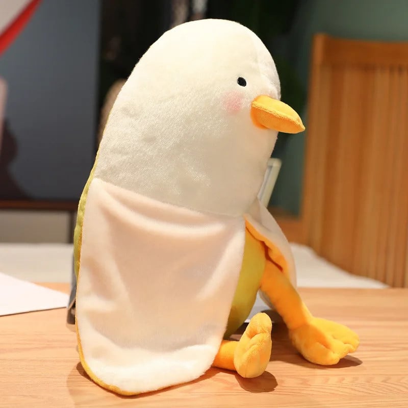 Banana ducks plush toy mango sitting sideways