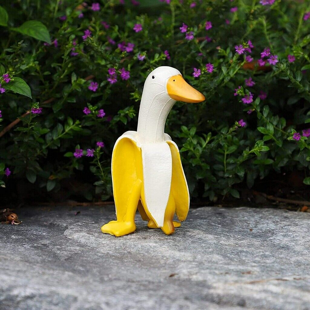 Cute Baby Banana Duck Statue