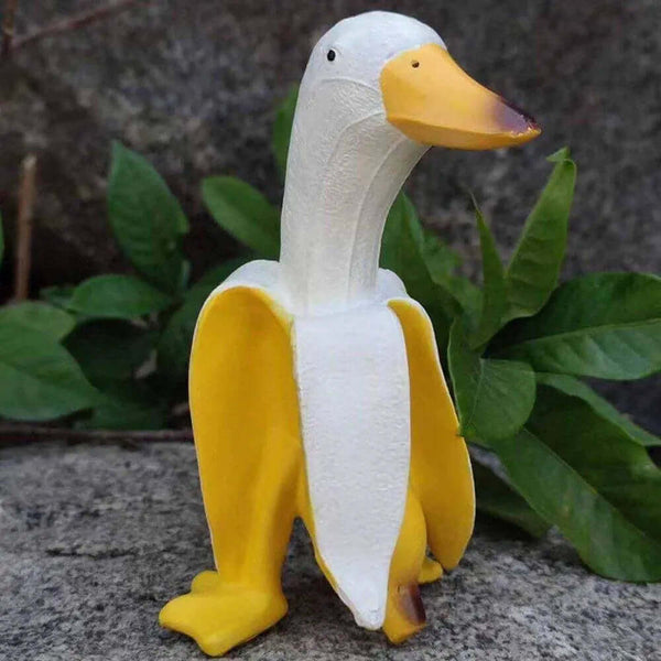 15cm Mini Banana Duck Statue for desk and shelf decor